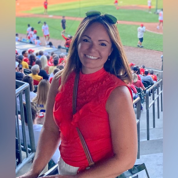 Anthropologie Sleeveless Red Top by Tiny - Picture 1 of 7